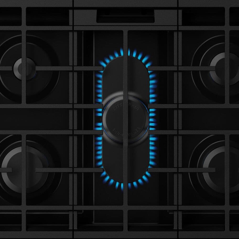 KitchenAid 2-Piece Kitchen Package with 5 Cu. Ft. Smart Slide-in Gas Range and 1.1 Cu. Ft. Multifunction Over-the-Range Microwave Oven in PrintShield Stainless Steel, , large