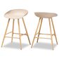 Baxton Studio Mairi Counter Stool in Beige/Natural (Set of 2), , large