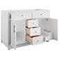 James Martin Bellshire 48" Single Bathroom Vanity in Bright White with 3 cm Parisien Bleu Silestone Top and Rectangular Sink, , large
