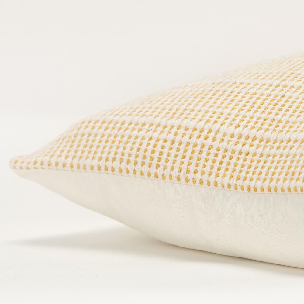 Rizzy Home 20&quot; x 20&quot; Geometric Polyester Filled Throw Pillow in Yellow and Natural, , large