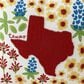 One Hundred 80 Degrees 18" x 18" Texas in Bloom Throw Pillow in White, , large