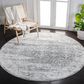 Safavieh Isabella 6"7" Round Grey and Dark Grey Area Rug, , large