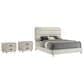 Crown Mark Nyomi Queen Panel Bed with Two Nightstands in White, , large