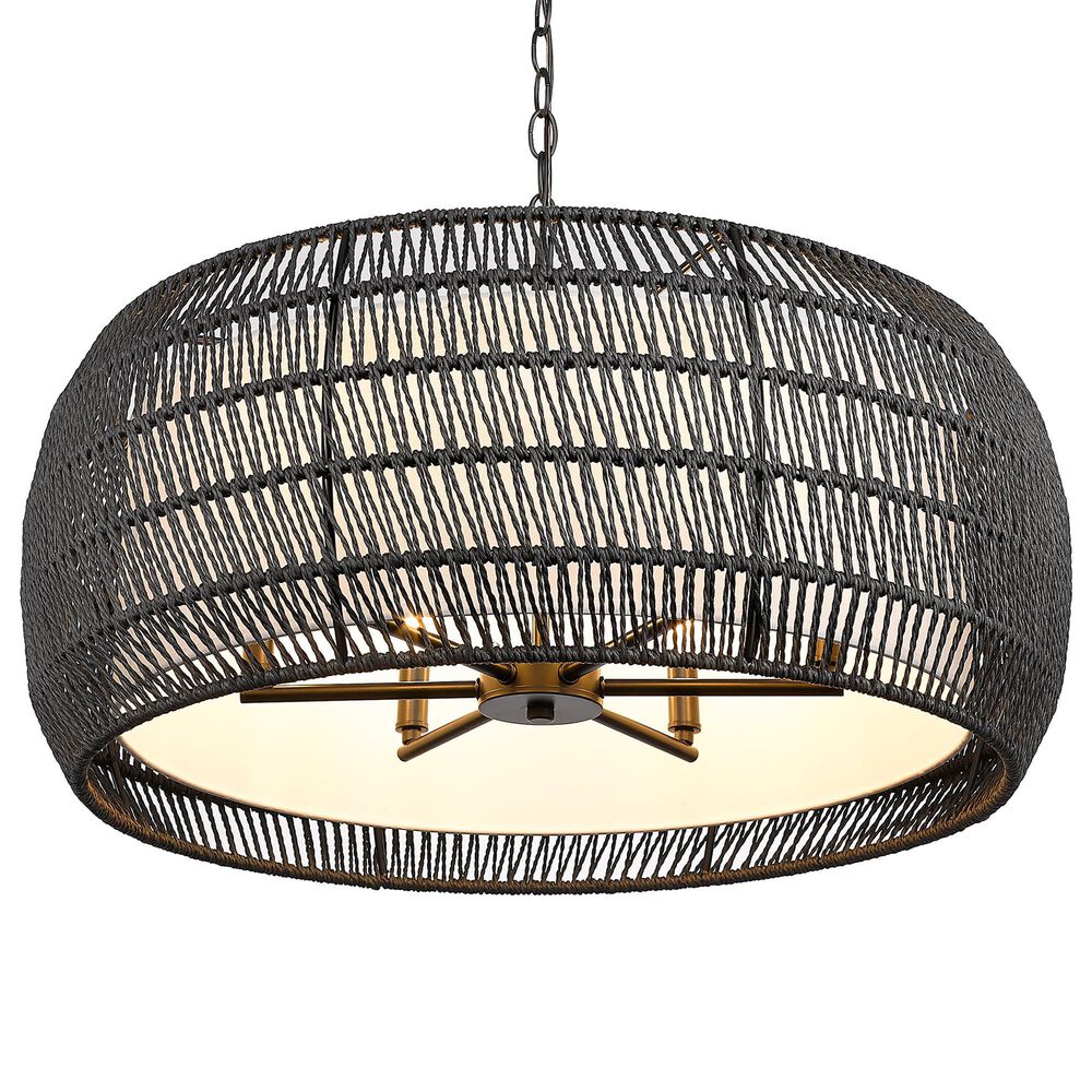 Golden Lighting Everly 6-Light Chandelier in Matte Black, , large