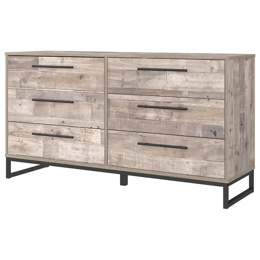 Signature Design by Ashley Neilsville 6 Dresser in Whitewash and Dark Pewter, , large