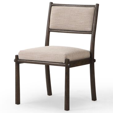 Four Hands Akiro Dining Side Chair with Laken Stone Fabric in Warm Oak, , large