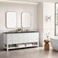 James Martin Vanities Breckenridge 72" Double Bathroom Vanity in Bright White with 3 cm Charcoal Soapstone Quartz Top and Rectangular Sinks, , large