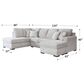 Ashley Gabyleigh 2-Piece Stationary Left Facing Sectional in Nickel, , large