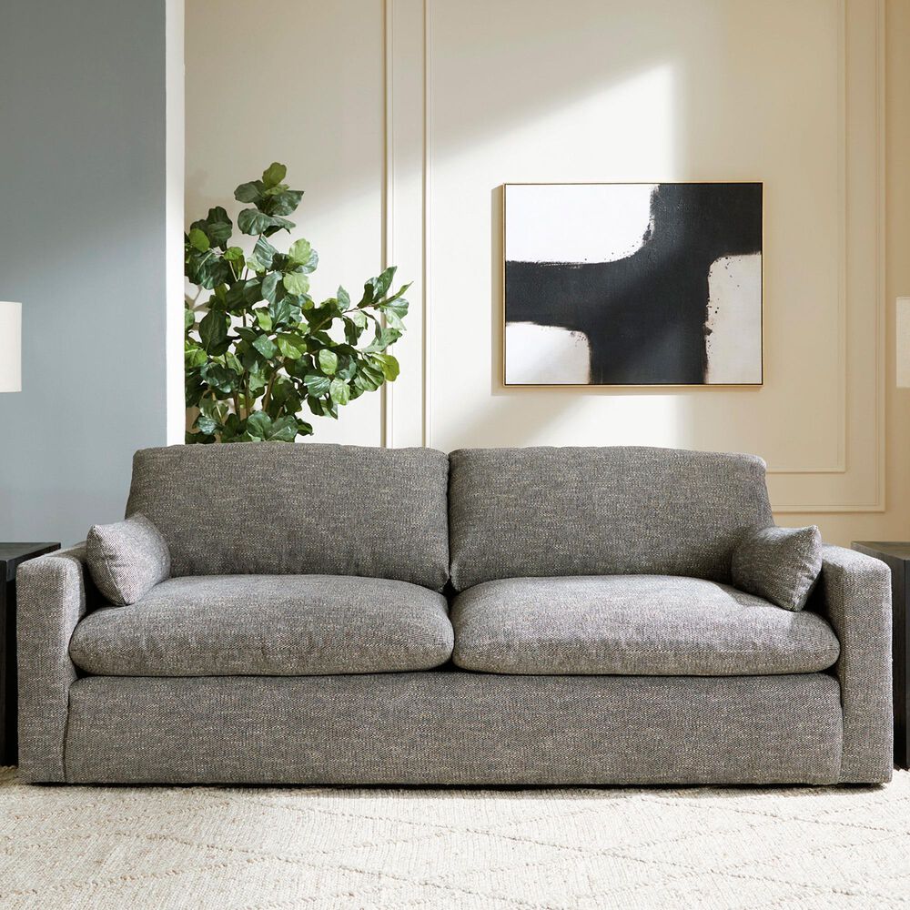 Ashley Dramatic Stationary Sofa in Granite, , large