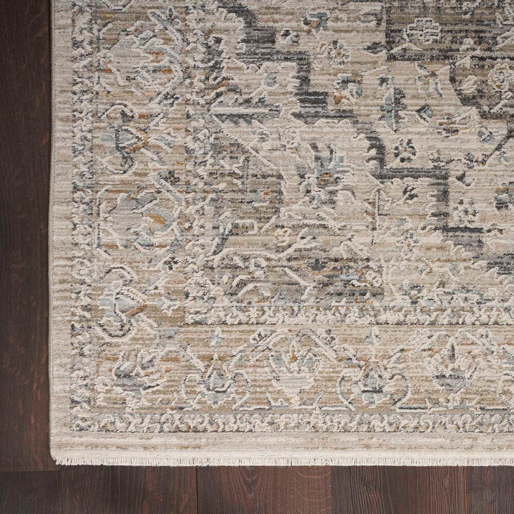 Nourison Lynx LNX04 2&#39;3&quot; x 12&#39; Ivory and Taupe Runner, , large
