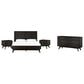 Blue River Baly 4-Piece King Loft Bed Set in Brushed Brown-Gray, , large