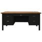 Legends Home Essex Executive Desk in Seal Skin Black and Whiskey, , large