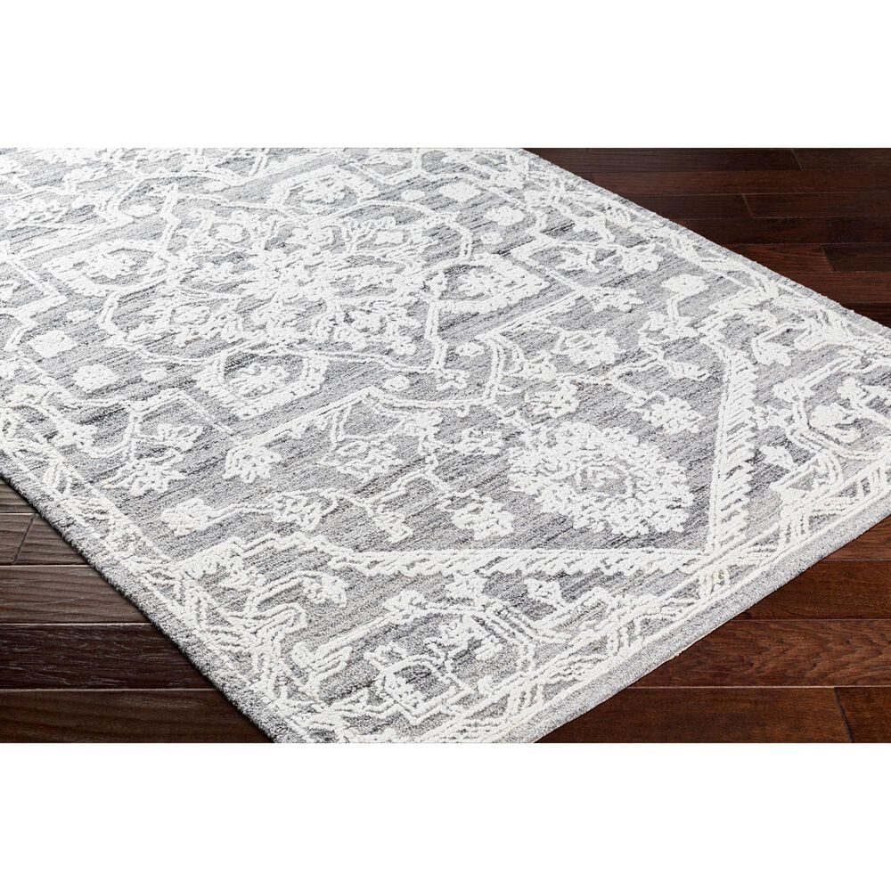Surya Piazza PZZ-2303 9&#39; x 12&#39; White, Charcoal, Black, Light Grey Area Rug, , large