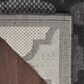 Nourison Easy Care 8" x 10" Charcoal and Black Indoor/Outdoor Area Rug, , large