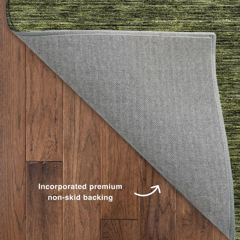 Dalyn Rug Company Soft Essentials Solid Olive 3' x 5' Indoor/Outdoor Area Rug, , large