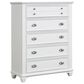 New Heritage Jamestown 5-Piece King Bedroom Set in White Brushed, , large