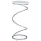 Linon Home Decor Rian Spiral Drink Table in Silver and White, , large