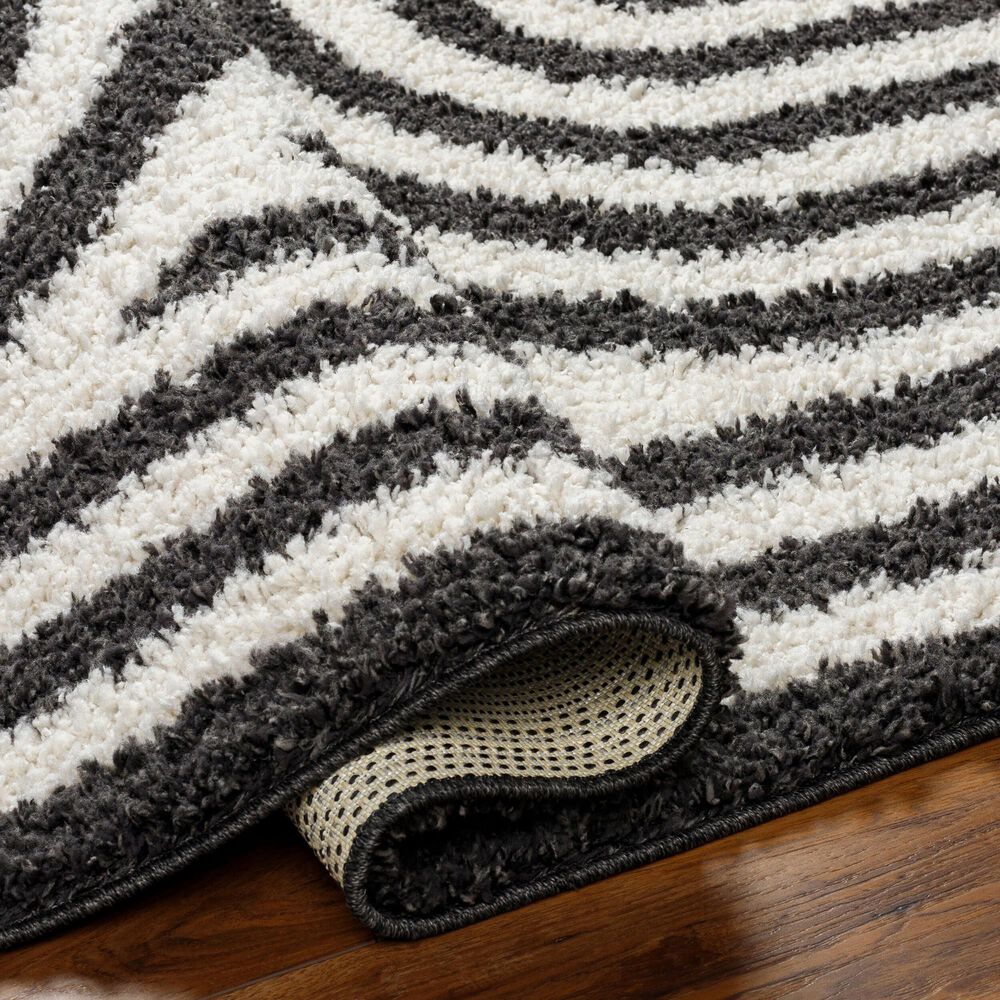 Surya Birmingham 6&#39;7&quot; x 9&#39; Ivory and Black Area Rug, , large