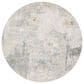 Surya Dresden DRE-2321 Medium Gray, Gray, White, Denim, Mustard and Light Slate 6"7" Round Area Rug, , large