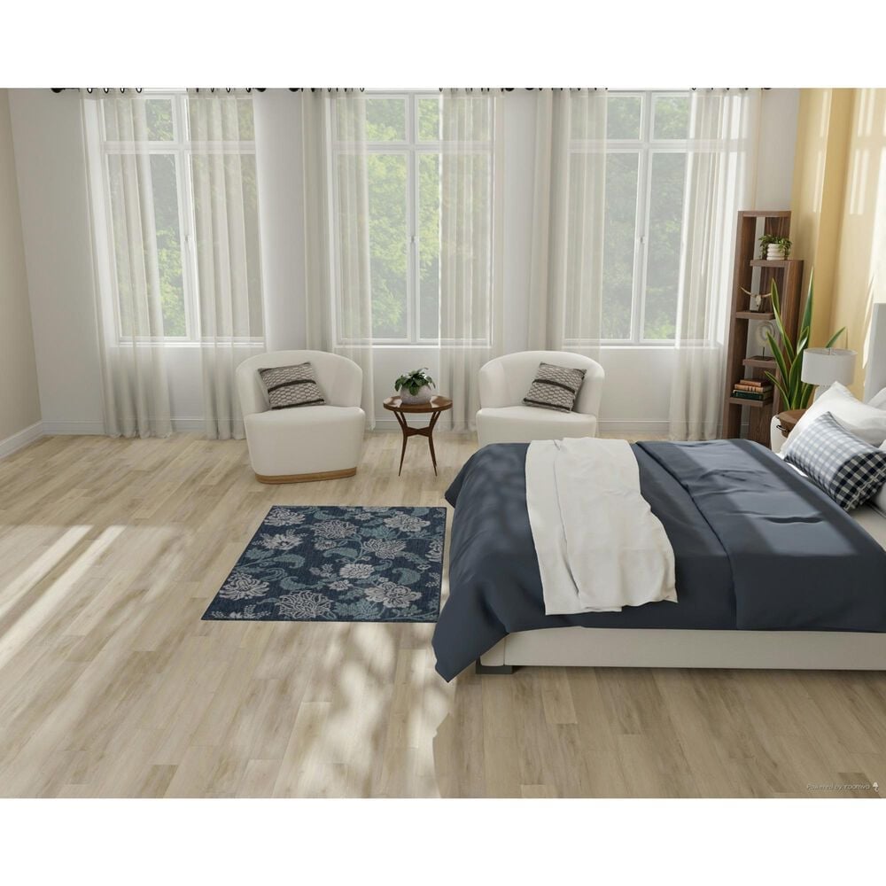 Nourison Garden Oasis GOA03 Navy 3&#39; x 5&#39; Indoor/Outdoor Area Rug, , large