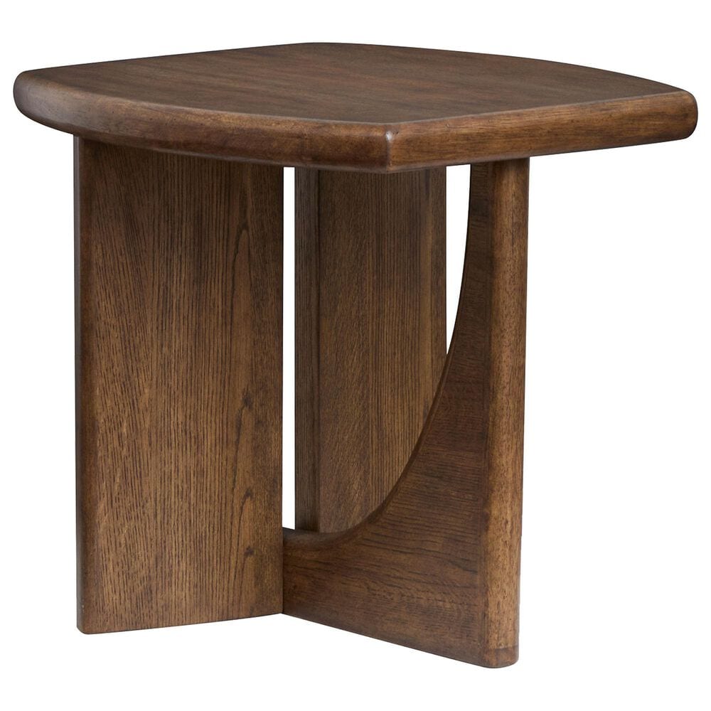 Nicolette Home Phoebe Rectangular End Table in Sienna Brown, , large