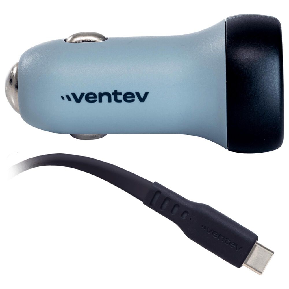 Ventev Ultrafast USB-C Universal Car Charger and Cable in Dark Gray, , large