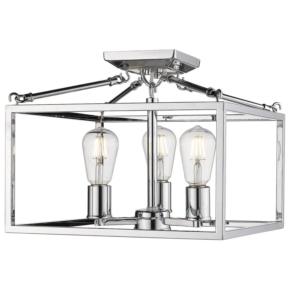 Golden Lighting Wesson Semi-Flush in Chrome, , large