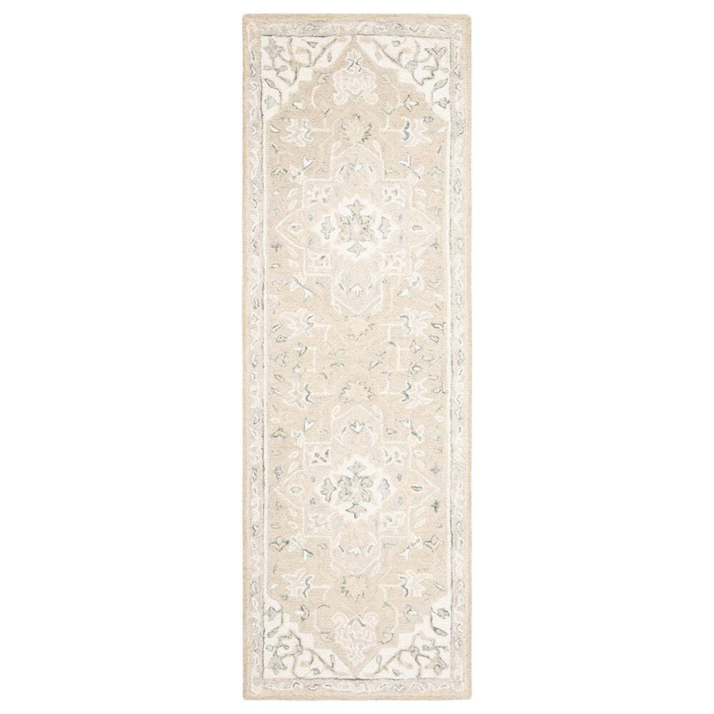 Safavieh Micro-Loop MLP505F 2"3" x 7" Light Grey and Ivory Runner, , large