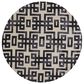 Feizy Lorrain 10" Round Noir Area Rug, , large