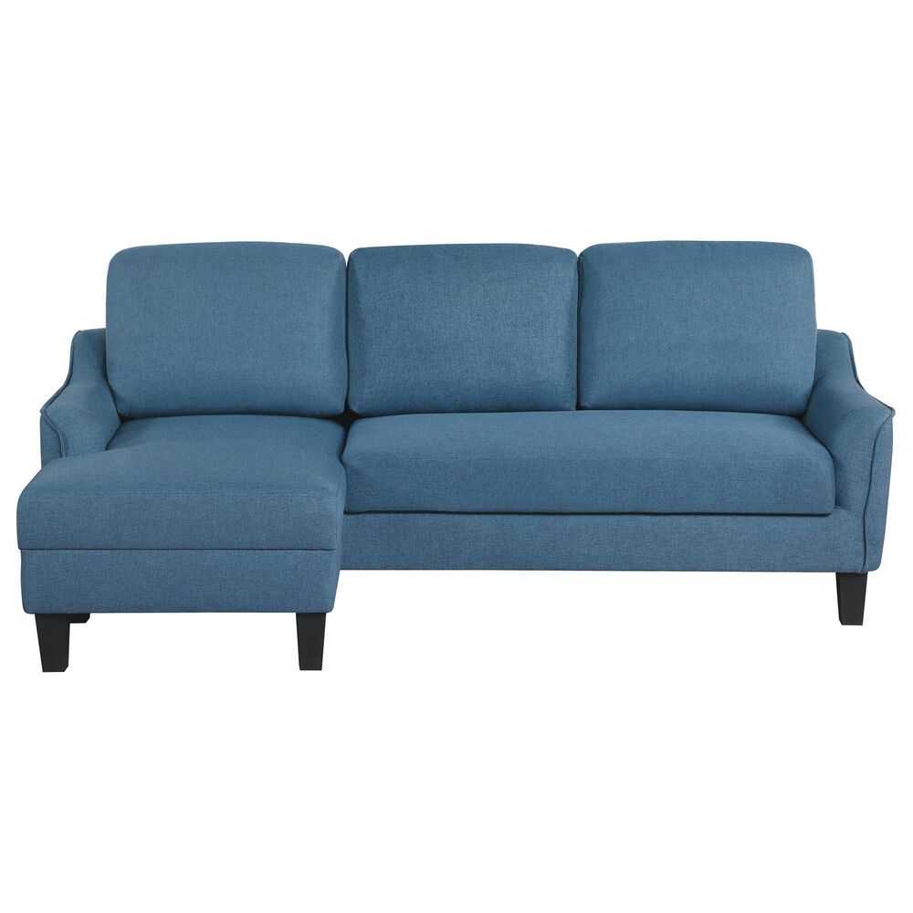 OSP Home Lester 1-Piece Stationary Sleeper Sofa Chaise in Blue, , large