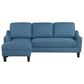 OSP Home Lester 1-Piece Stationary Sleeper Sofa Chaise in Blue, , large