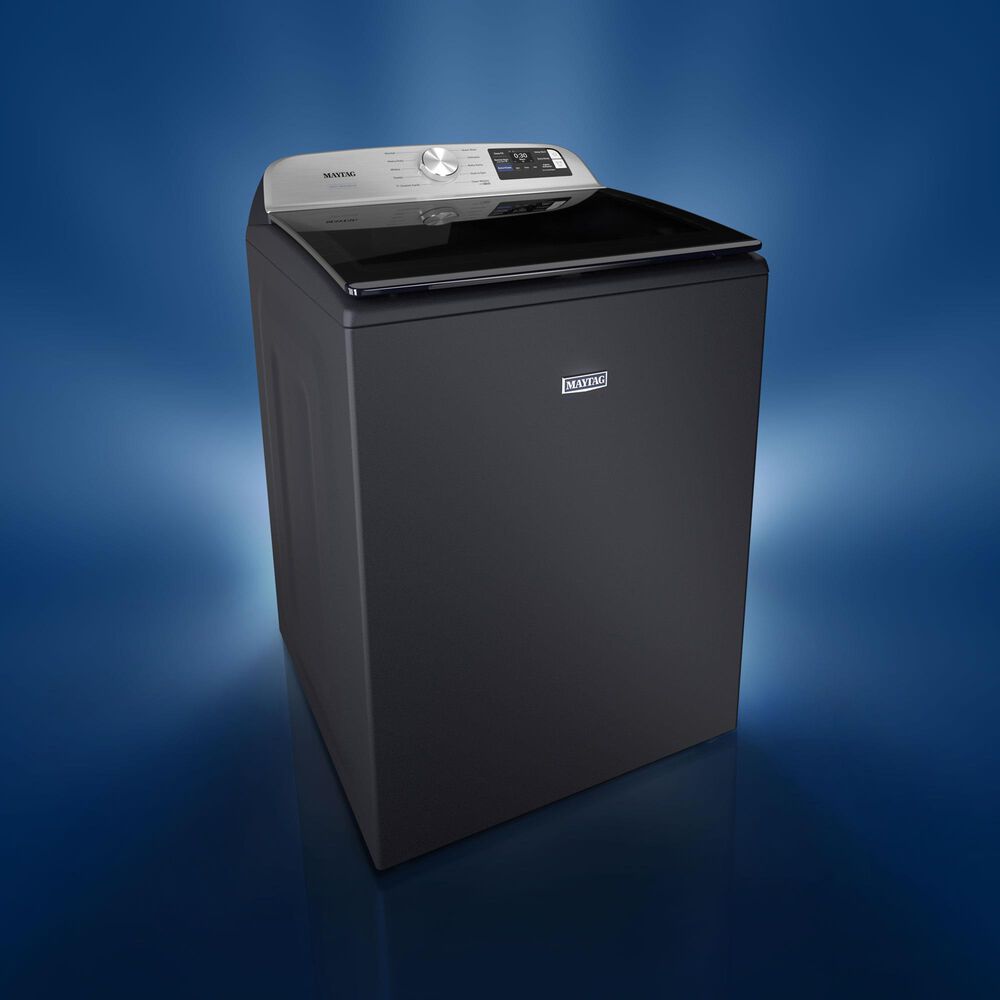 Maytag 5.2 Cu. Ft. Top Load Agitator Washer in Midnight Steel, , large