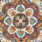 L&R Resources Sinuous Blossoms 6" Scalloped Red and Multicolor Area Rug, , large