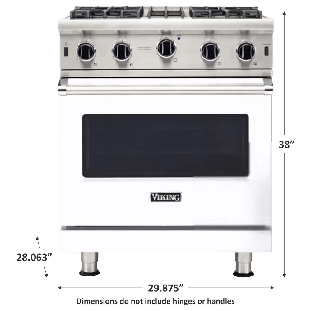 Viking Range 30&quot; Open Burner Gas Range in White, , large
