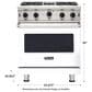 Viking Range 30" Open Burner Gas Range in White, , large