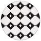Safavieh Marrakesh MRK532A 6"7" Round Ivory and Anthracite Area Rug, , large