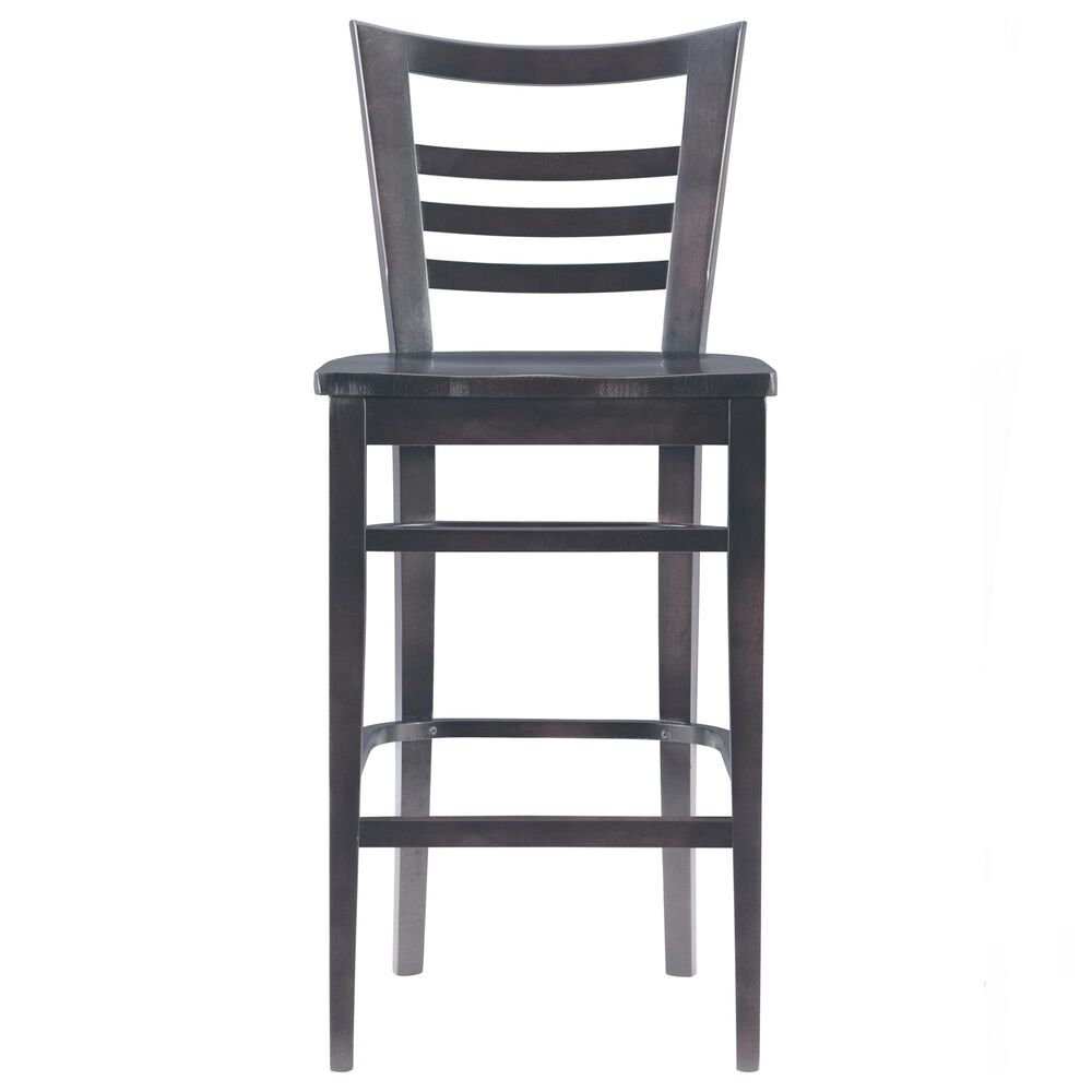 Linon Home Decor Blairmont Bar Stool in Deep Brown Stain, , large