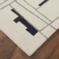 Feizy Maguire 8902F 5" x 8" Ivory and Black Area Rug, , large