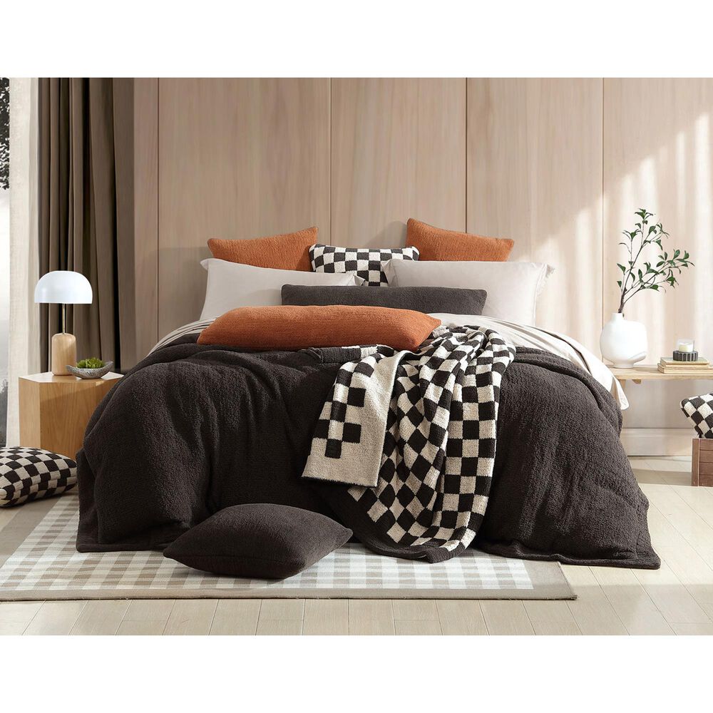 Sunday Citizen Checkerboard Throw in Mocha and Sahara Tan, , large
