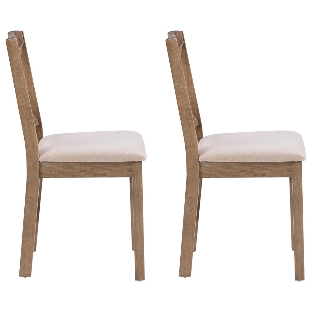 Linon Home Decor Triena X-Back Side Chair in Grey Wash (Set of 2), , large