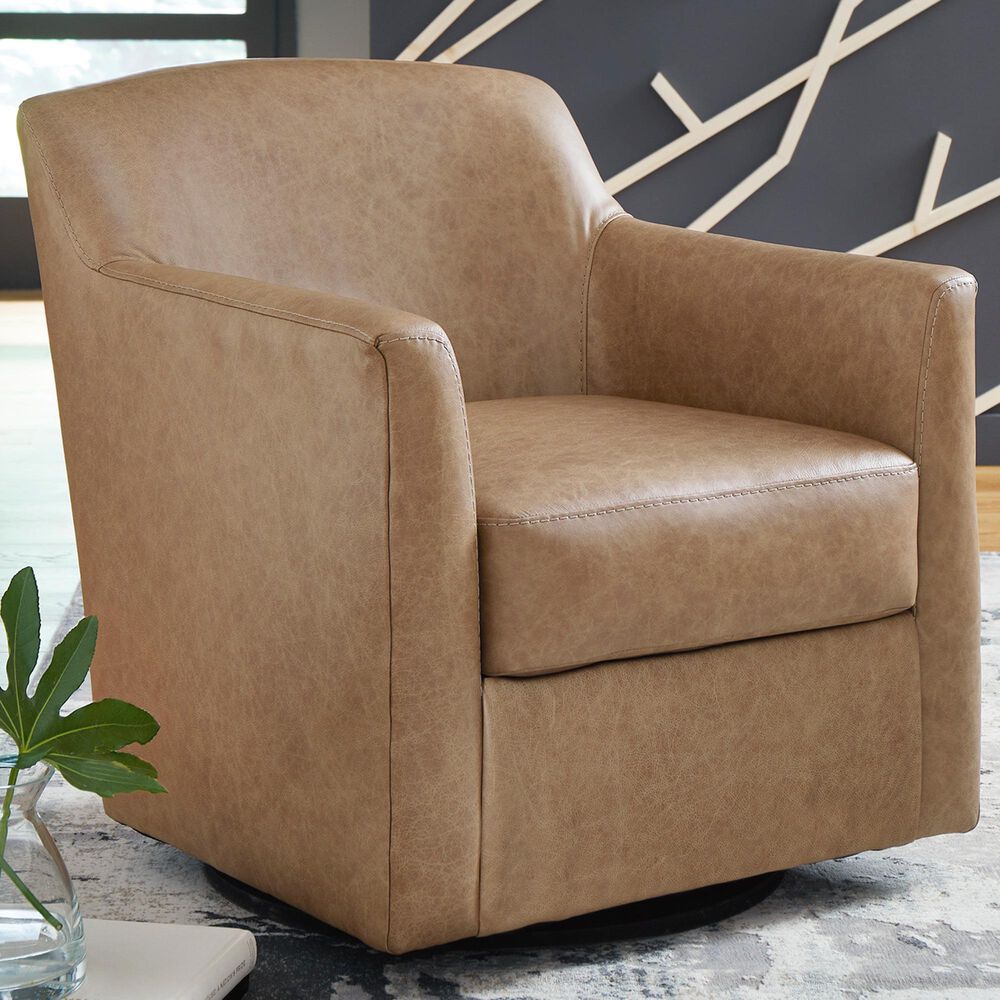 Ashley Bradney Swivel Accent Chair in Tumbleweed (Set of 2), , large