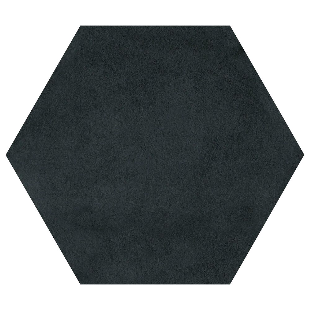 Dal-Tile Bee Hive Medley Black 8.5" x 10" Hexagon Porcelain Tile, , large