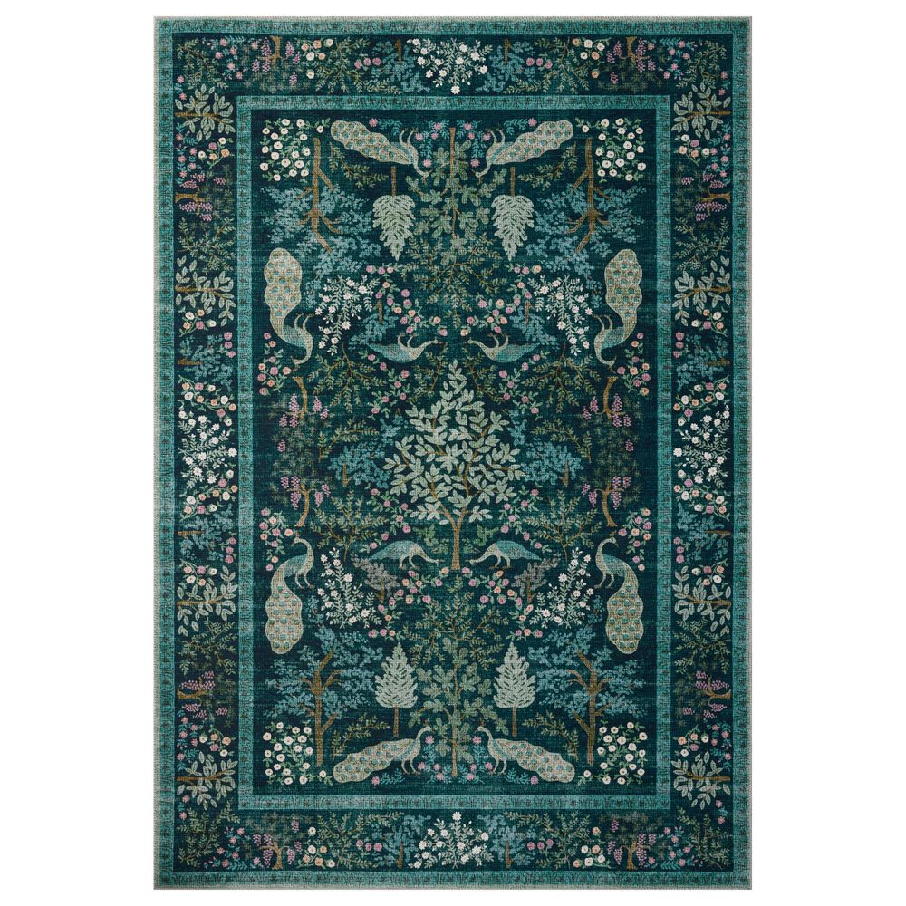 Loloi Canopy Peacock Forest Teal 2" x 3" Area Rug, , large