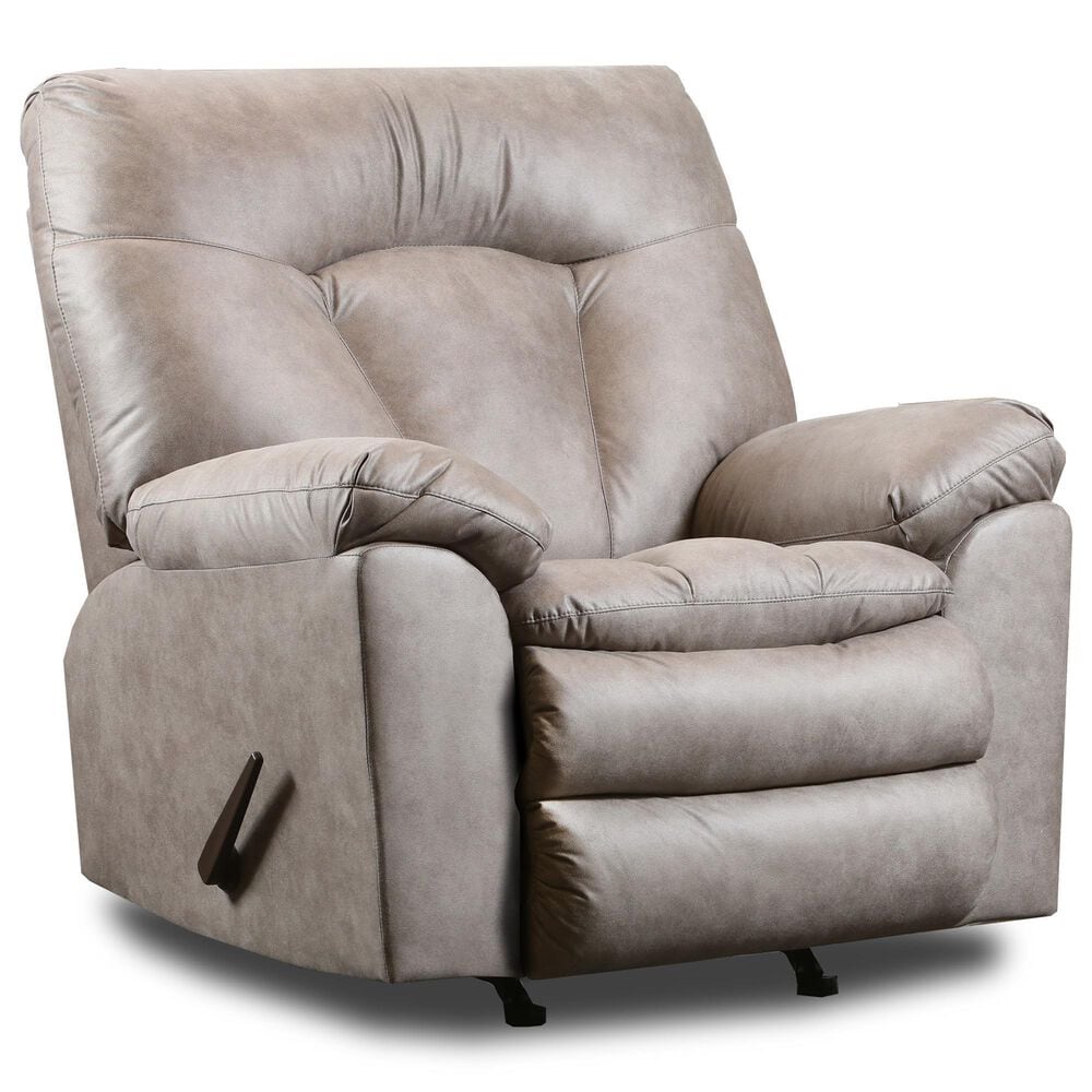 Southern Motion Bennett Manual Rocker Recliner in Amos Mushroom, , large