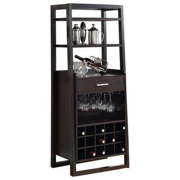Monarch Specialties 60" Ladder Style Bar Unit in Espresso, , large