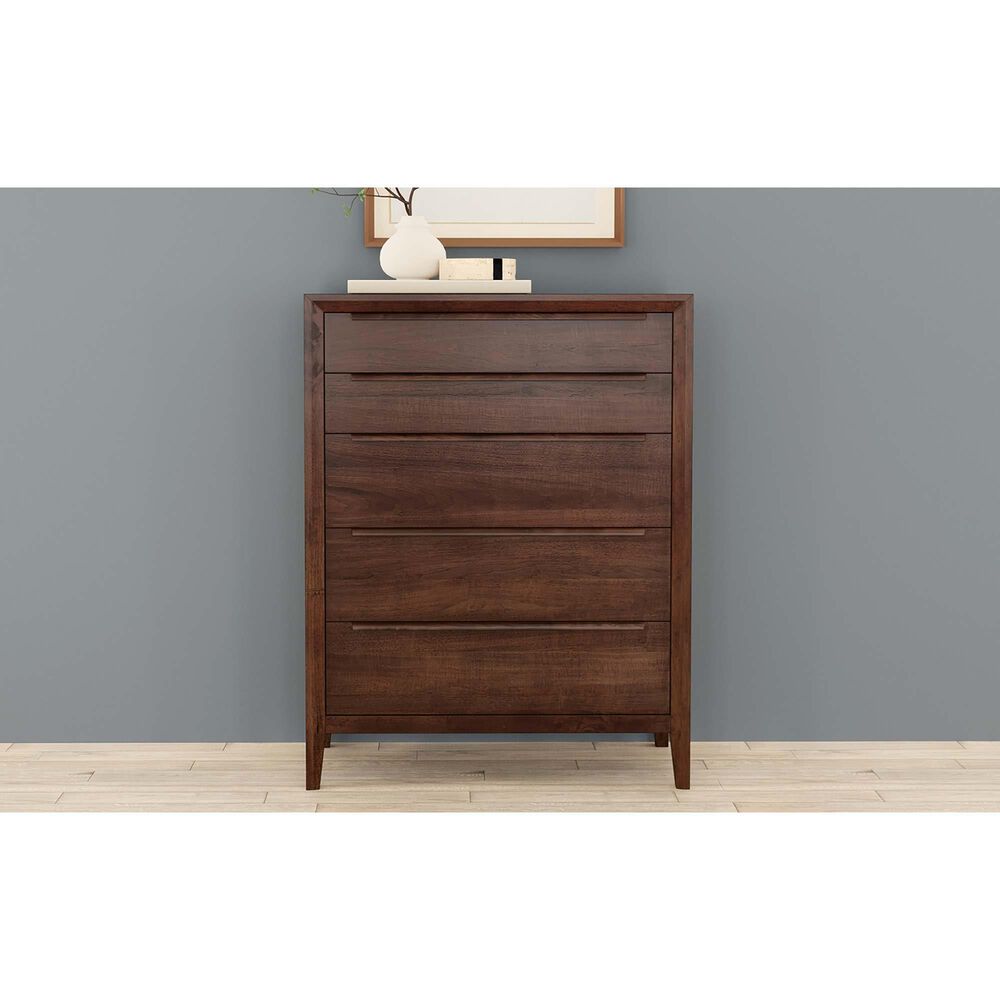 A-America Ralston 5-Piece King Storage Bedroom Set in Dark Amber, , large