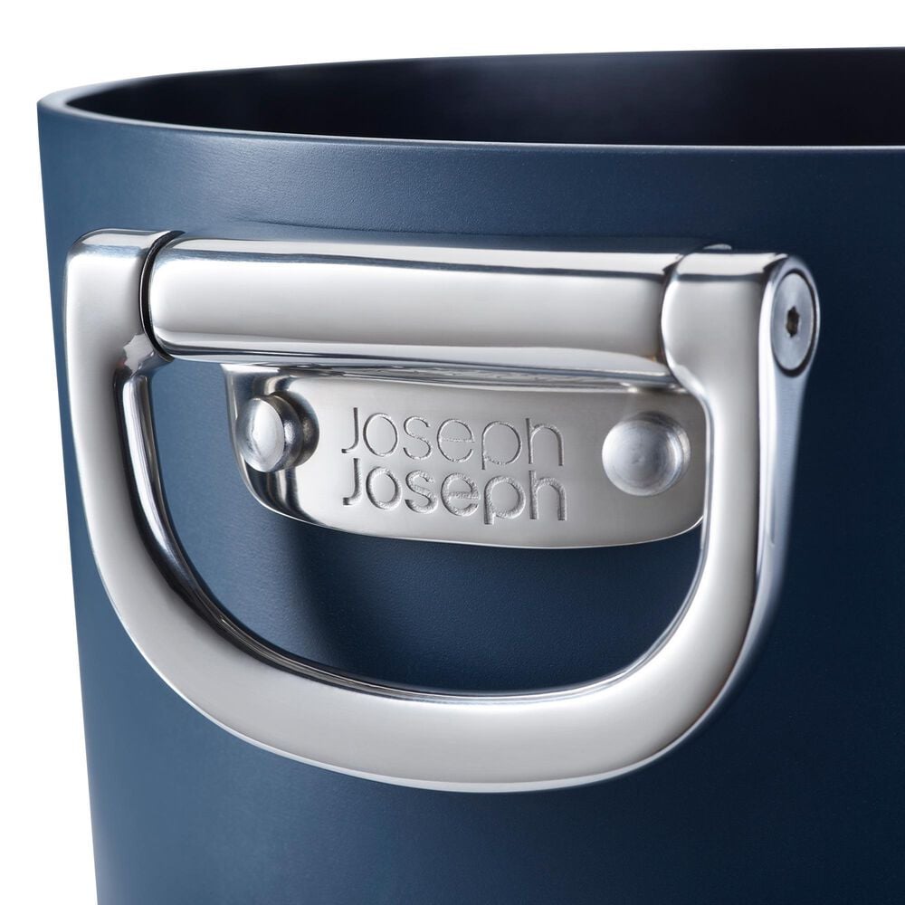 Joseph Joseph Space 6-Piece Non-Stick Ceramic Saucepan Set with Folding Handles in Midnight Blue, , large