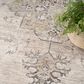 Nourison Antique Fusion Ivory and Charcoal 3"11" x 5"10" Area Rug, , large