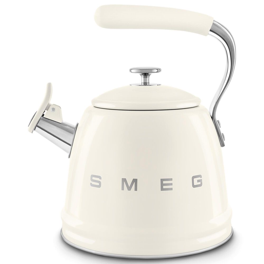 SMEG 2.3L 50&#39;s Style Stovetop Whistling Kettle in Cream, , large