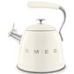 SMEG 2.3L 50"s Style Stovetop Whistling Kettle in Cream, , large